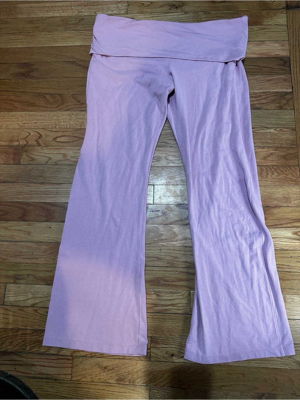 Victoria’s Secret Pink Fold Over Yoga Pants Rhinestones Heart Flared XXL
